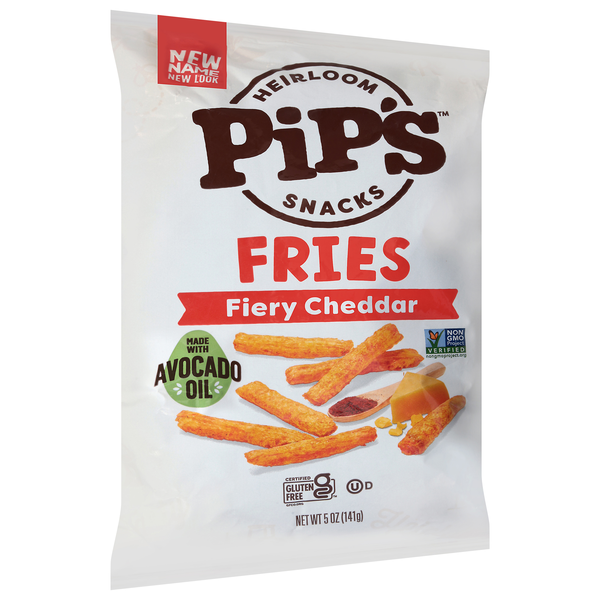 Pip's Heirloom Snacks Fiery Cheddar Fries 5 oz | Hy-Vee Aisles Online ...