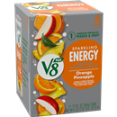 V8 Sparkling +Energy, Orange Pineapple, 4Pk