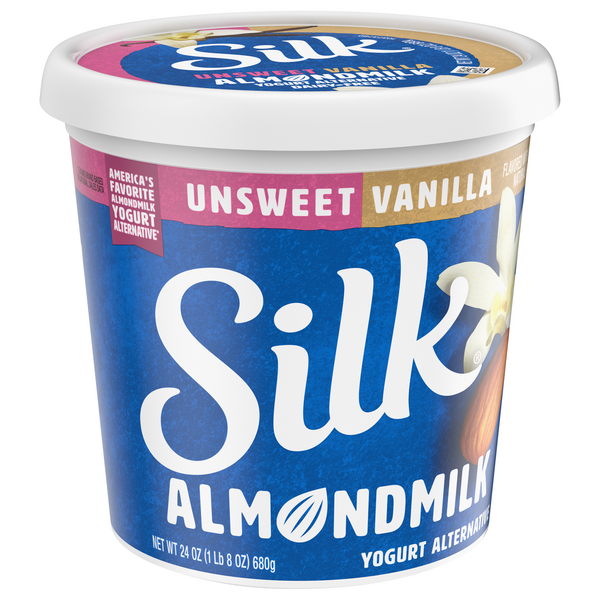 Silk Unsweet Vanilla Dairy Free, Almond Milk Yogurt Alternative