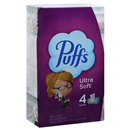 Puffs Ultra Soft Facial Tissues, 4-124 Ct