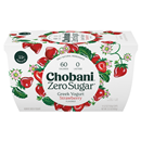 Chobani Yogurt, Zero Sugar, Strawberry Flavor, 4-5.3 oz