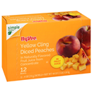 Hy-Vee Diced Yellow Cling Peaches 12 Count