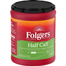 Folgers Half Caff Ground Coffee, Medium Roast, 9.6-Ounce Canister