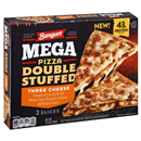 Banquet Mega Pizza Double Stuffed, Three Cheese, 2 Slices