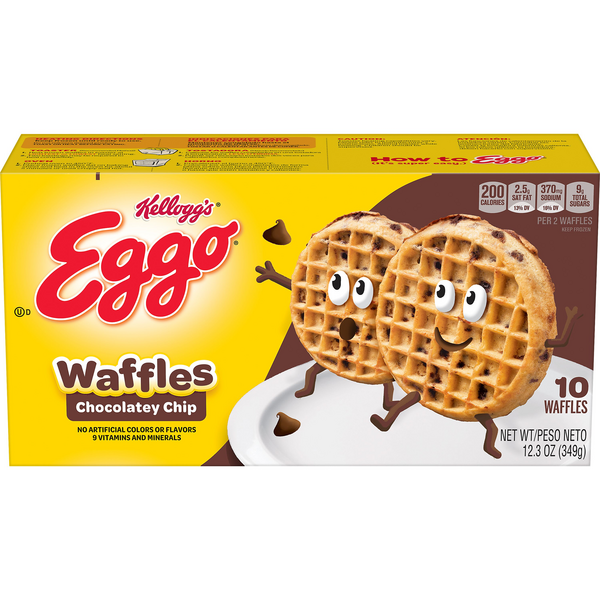 Kellogg S Eggo Chocolatey Chip Waffles 10 Ct Hy Vee Aisles Online Grocery Shopping