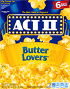 Act II Butter Lovers Microwave Popcorn 6-2.75 Oz