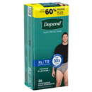 Depend For Men Fit-Flex Underwear, Maximum Absorbency, XL, Gray