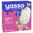 Yasso Greek Yogurt Bars, Birthday Cake, 4-3.5 fl oz