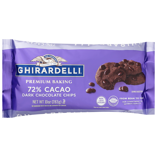 Ghirardelli 72% Cacao Dark Chocolate Baking Chips | Hy-Vee Aisles