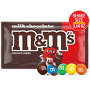 M&M'S Milk Chocolate Candy, Share Size, 3.14 oz Bag