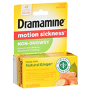 Dramamine Motion Sickness Relief Non-Drowsy Naturals With Natural Ginger Capsules