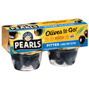 Pearls Olives To Go! Black Pitted Olives 4-1.2 oz Cups