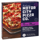 Motor City Pizza, Detroit-Style Deep Dish, Three Meat