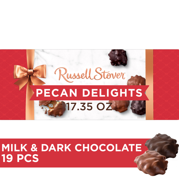 Russell Stover Pecan Delights Milk & Dark Chocolate, 19 Piece