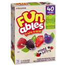 Funables Fruity Snacks, Mixed Berry, Family Size, 40-0.8 oz Pouches