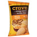 Crav'N Flavor Tortilla Chips, White Corn, Crispy Round