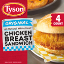 Tyson Frozen Original Chicken Breast Sandwich, 4 ct