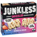 Junkless Granola Bars, Chewy, Drizzled, Berries & Cream, 6-1.1 oz Bars