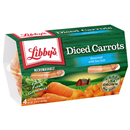Libby's Microwavable Diced Carrots Lightly Seasoned with Sea Salt 4-4oz.Cups