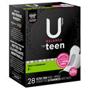 U by Kotex Teen, Ultra Thin Pads with Wings, Extra Absorbency, Unscented