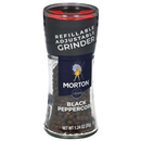 Morton Black Peppercorn, Refillable Adjustable Grinder