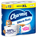 Charmin Toilet Paper Ultra Soft, Mega XL Rolls, 2-ply Bath Tissue