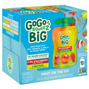 GoGo Big Squeez Applesauce, Playful Pear/Spunky Strawberry 10-4.2 oz Pouches