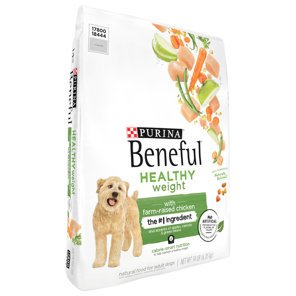 Purina Beneful Healthy Weight Dry Dog Food With Real Chicken and Accents of Apples Carrots Green Beans Hy Vee Aisles Online Grocery Shopping