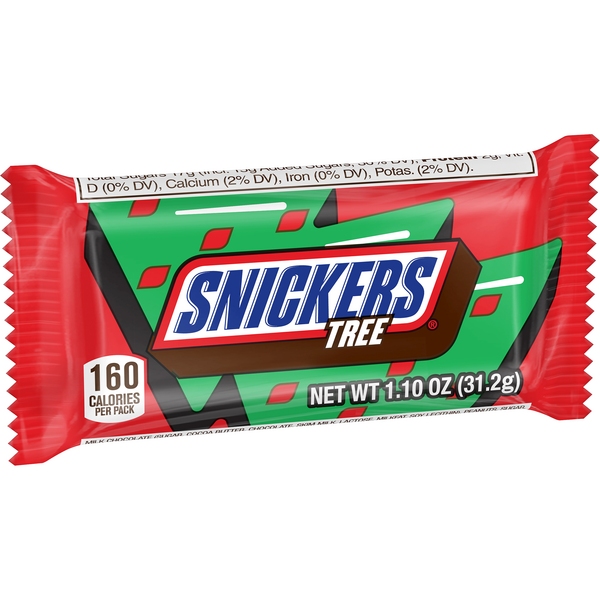 SNICKERS Christmas Tree Chocolate Candy Bar, 1.10 oz | Hy-Vee Aisles ...