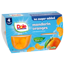 Dole No Sugar Added Mandarin Oranges 4 Count