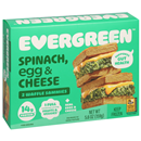 Evergreen Spinach, Egg, & Cheese Frozen Waffle Breakfast Sandwich 2Ct