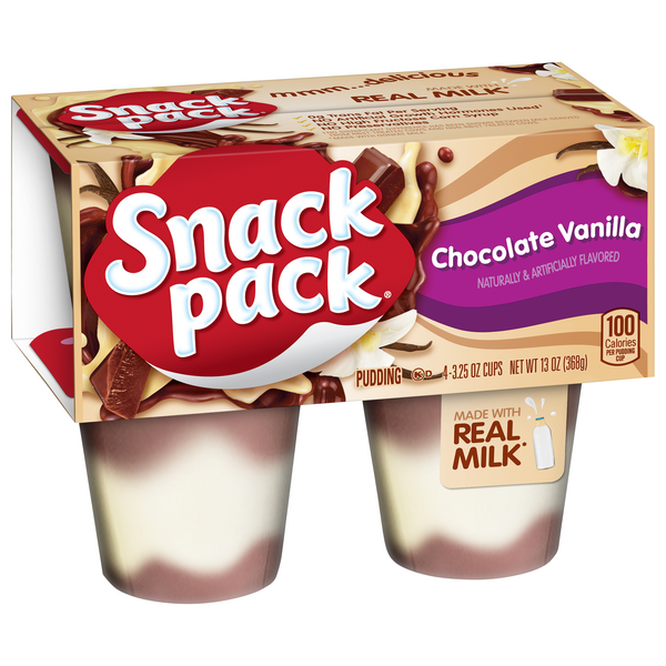 3.25 oz Individual Chocolate Pudding Cups - 4 Pk by SNACK PACK at Fleet Farm