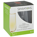 Sensations Plastic Champagne Flutes 4Ct