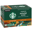 Starbucks House Blend Medium Roast Ground Coffee K-Cups 10-0.42 oz ea