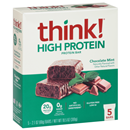 Think! Protein Bar, High Protein, Chocolate Mint, 5-2.1 oz