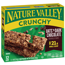 Nature Valley Crunchy Oats 'N Dark Chocolate Granola Bars, 1.49 oz, 6 count