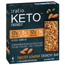 Ratio Toasted Almond Crunchy Bar 4ct