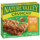 Nature Valley Crunchy Peanut Butter Granola Bars, 6ct -1.49 oz, 12 Bars (2 in each package)