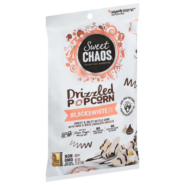 Sweet Chaos Drizzled Black and White Popcorn 5.5 oz | Hy-Vee