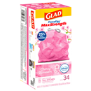 Glad Drawstring Bags, Tall Kitchen, Cherry Blossom, 13 Gallon