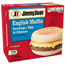 Jimmy Dean Sausage, Egg & Cheese English Muffin Sandwiches 8 ct