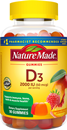 Nature Made Vitamin D3, 50 McG, Gummies, Strawberry, Peach & Mango