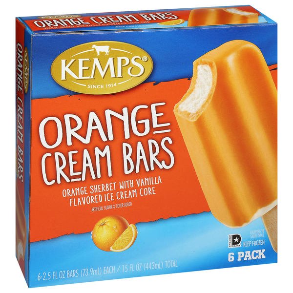 Kemps Orange Cream Bars, 6-2.5 fl oz Bars | Hy-Vee Aisles Online