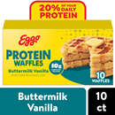 Eggo Protein Frozen Waffles Buttermilk Vanilla, 10Ct