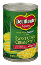 Del Monte No Salt Added Cream Style Golden Sweet Corn