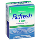 Refresh Plus Lubricant Eye Drops 30 Single Use Containers