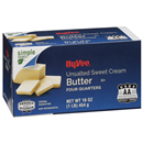 Hy-Vee Unsalted Sweet Butter Quarters