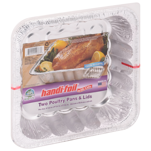 Handi-foil® Eco-Foil Cook-n-Carry Square Cake Pans & Lids, 3 pk / 8 x 8 in  - Fry's Food Stores