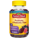 Nature Made Probiotic + Prebiotic Fiber Gummies, Mixed Berry