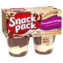 Snack Pack Chocolate Vanilla Pudding Cups 4-3.25 oz Cups